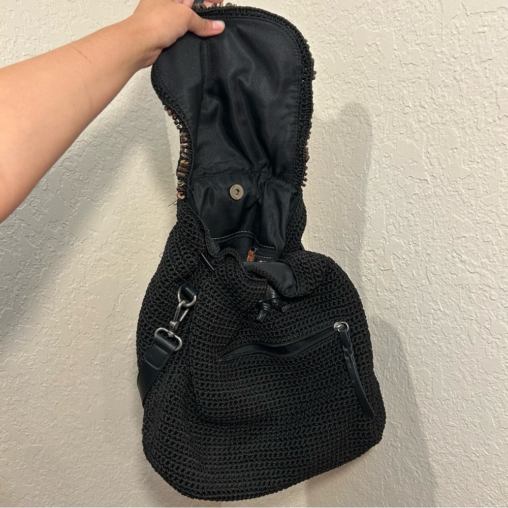 Elegant Black Crochet Women's Bag - Picture 4 of 5